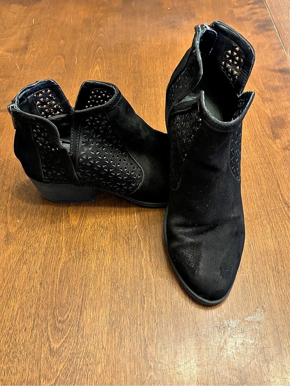 Fergalicious Henleyy Laser Cut Ankle Booties